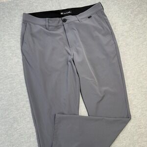 Travis Mathew Pants Mens‎ 34 (35x31) Gray Right On Time Lightweight Golf Stretch